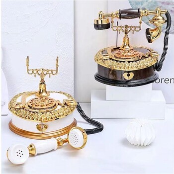 Retro European Dial Phone Musical Box Οργανωτής αποθήκευσης κοσμημάτων Διακοσμητικά σπιτιού Δημιουργικό κλασικό χριστουγεννιάτικο δώρο γάμου Πρωτοχρονιάς