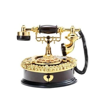 Retro European Dial Phone Musical Box Οργανωτής αποθήκευσης κοσμημάτων Διακοσμητικά σπιτιού Δημιουργικό κλασικό χριστουγεννιάτικο δώρο γάμου Πρωτοχρονιάς