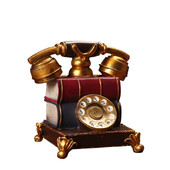 Dekoratívny model telefónu, živicový falošný telefón, dekorácia, kreatívny domáci retro ornament, vintage telefón do baru, kancelárskeho stola