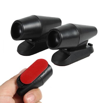 2 τμχ Υπερηχητικό Απωθητικό Ζώων Saving Wind Whistle Car Motorcycle Deer Warning Repeller Black Whistles