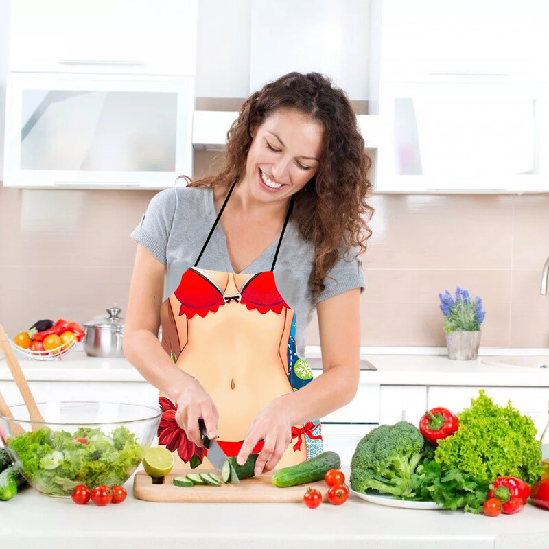 Kötény Ajándék Konyha Férfinak Buli Női Újdonság Főzőkonyha, Étkező és Bár Előke kötények Női és Férfi