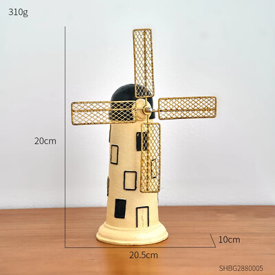 Vintage szélmalom szobrocska Otthon Hálószoba Dekorációk Antik design Kézműves Gyanta holland stílusú szobor Szekrény Dísztárgyak
