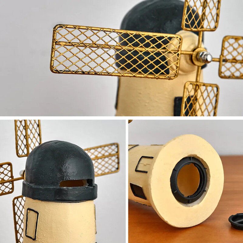 Vintage szélmalom szobrocska Otthon Hálószoba Dekorációk Antik design Kézműves Gyanta holland stílusú szobor Szekrény Dísztárgyak