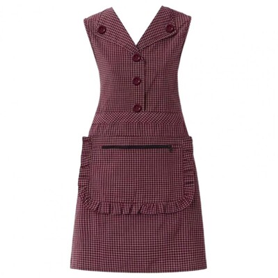 Pregača za kuhanje bez rukava Kuhinjska pregača otporna na ulje, džepni karirani uzorak, pamučna pregača, prsluk, radna odjeća za kućanske poslove