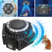 Respingător cu ultrasunete de 360° pentru dăunători Dispozitiv pentru șoareci cu lumină stroboscopică în dotare Repelent pentru șobolani Control electronic al dăunătorilor pentru interior