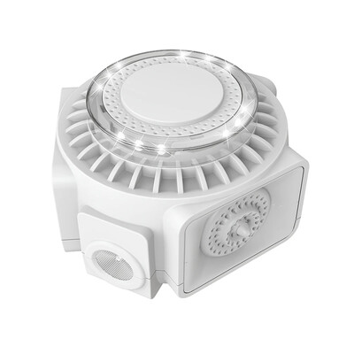 Respingător cu ultrasunete de 360° pentru dăunători Dispozitiv pentru șoareci cu lumină stroboscopică în dotare Repelent pentru șobolani Control electronic al dăunătorilor pentru interior