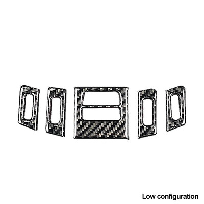 BMW E90 E92 E93 salongitarvikule 5tk auto süsinikkiust sisekleebis Keskne õhuava väljalaskeava trimmib siseliistud