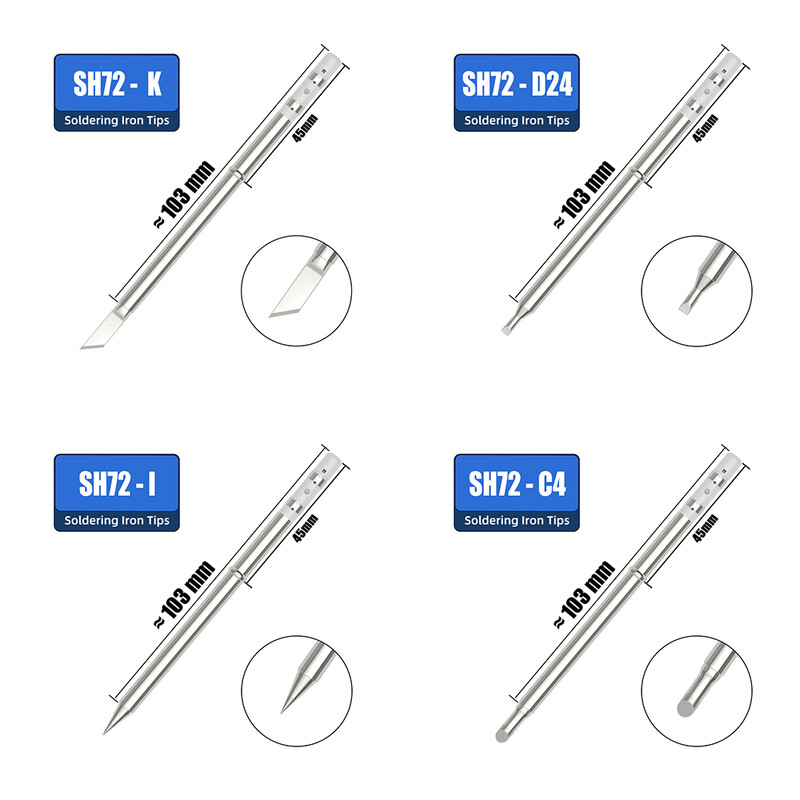 Συμβουλές SH για T85 T65 HS-01 GD300 SH72 Συγκολλητικό σίδερο Συμβατό με FM65 T65 Δεν ισχύει Ψηφιακή κεφαλή συγκόλλησης T12