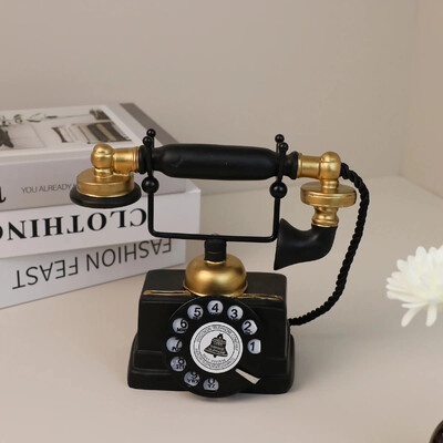 Kreativita Vintage telefónny model nástenné závesné ozdoby Retro nábytok Telefón miniatúrne remeslá darček pre bar domáce dekorácie