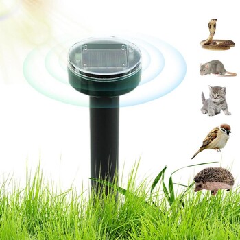 Cat Repellent Ultrasonic Solar Powered Animal Repeller ABS Material Outdoor Travel Essential Ultrasonic Animal Repeller