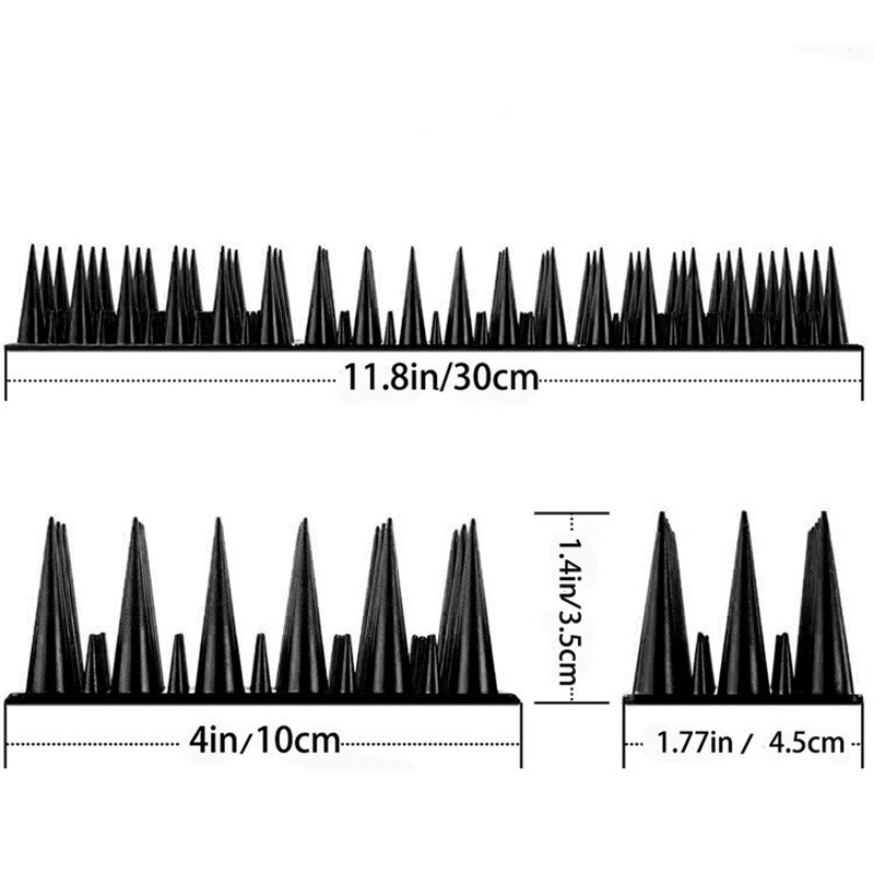 Păsări Pisici Spikes 30 cm Plastic Porumbei Gard Spike Anti Păsări Veveriță Spin Hoț Pentru A Scăpa De Porumbei Sperie Controlul dăunătorilor