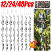 12-48 τμχ Anti Pigeon Bird Repeller Reflective Stick Scare Bird Wind Spiral Περιστρεφόμενη ράβδος Κήπος Διακοσμητικά Birds Away Scarer