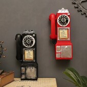 Creativitate Model de telefon de epocă Ornamente de agățat Mobilier retro Telefon Artizanat în miniatură Cadou pentru Bar Decorarea casei