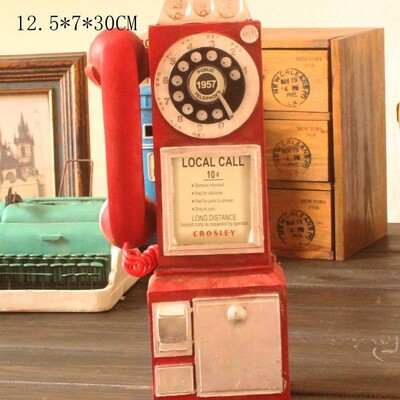 Creativitate Model de telefon de epocă Ornamente de agățat Mobilier retro Telefon Artizanat în miniatură Cadou pentru Bar Decorarea casei