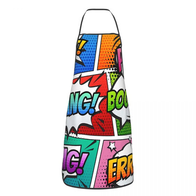 Pop Art Πάνελ κόμικ Ποδιά για άνδρες Γυναίκες Ενήλικες σεφ Μαγειρεύουν Κουζίνα Comic Lover Cuisine Painting