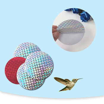 20 τμχ Στρογγυλή πάστα Τύπος Bird Repellent Tape Reflective Anti Bird Scare Eflective Stick Tape Pigeon Farm Bird Chasing Tools