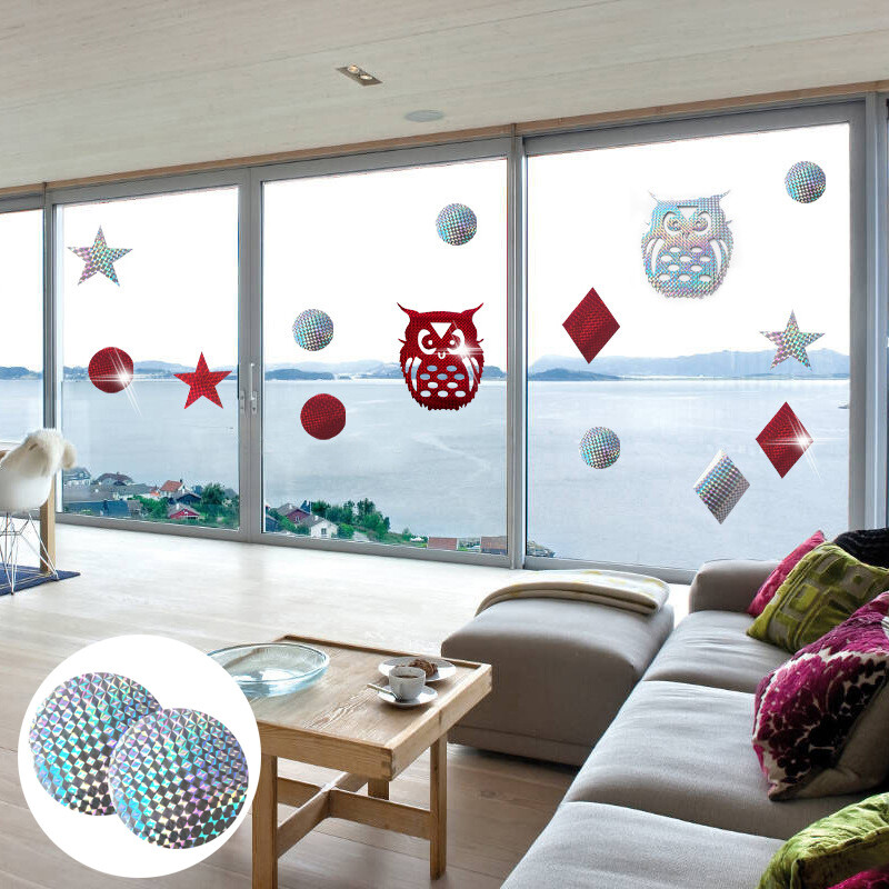 20 de bucăți rotund tip pastă bandă respingătoare pentru păsări reflectorizant anti sperietoare de păsări bandă eficientă stick porumbei fermă instrumente de urmărire a păsărilor