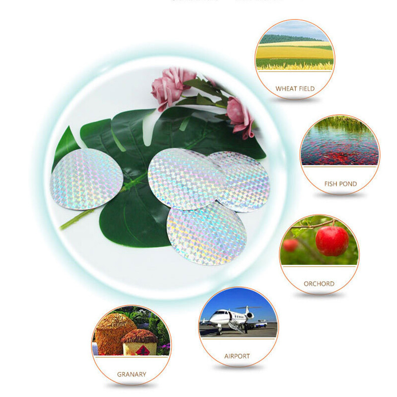 20 de bucăți rotund tip pastă bandă respingătoare pentru păsări reflectorizant anti sperietoare de păsări bandă eficientă stick porumbei fermă instrumente de urmărire a păsărilor