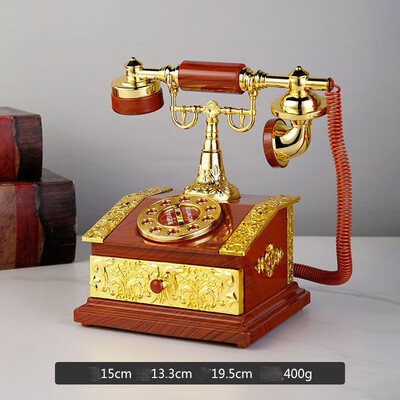 European Retro Dial Phone Style Music Box Creative Home Foyer Ντουλάπι τηλεόρασης Πλαστικά Επιτραπέζια διακόσμηση σπιτιού ZE917