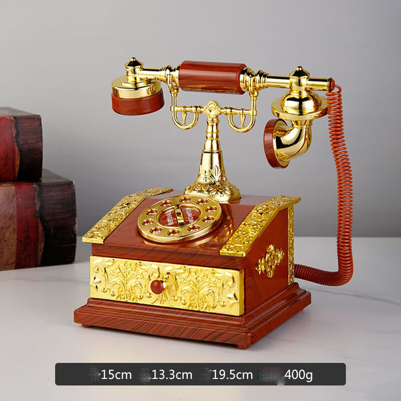 European Retro Dial Phone Style Music Box Creative Home Foyer Ντουλάπι τηλεόρασης Πλαστικά Επιτραπέζια διακόσμηση σπιτιού ZE917