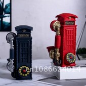 Figurine pentru cabină telefonică din rășină 21cm VILEAD Creativ cutie europeană de apeluri Pușculină Decorare Meșteșuguri lucrate manual Cadouri vintage Hogar