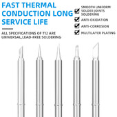 Σειρά T12 Ηλεκτρικές άκρες χάλκινου συγκολλητικού σιδήρου T12-K BC2 ILS KU JL02 για αντικατάσταση κιτ σταθμού συγκόλλησης κεφαλής συγκόλλησης