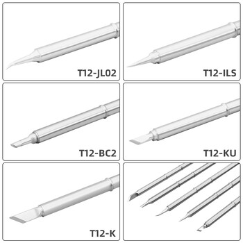 Σειρά T12 Ηλεκτρικές άκρες χάλκινου συγκολλητικού σιδήρου T12-K BC2 ILS KU JL02 για αντικατάσταση κιτ σταθμού συγκόλλησης κεφαλής συγκόλλησης