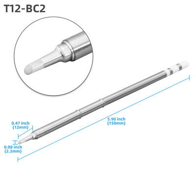 Σειρά T12 Ηλεκτρικές άκρες χάλκινου συγκολλητικού σιδήρου T12-K BC2 ILS KU JL02 για αντικατάσταση κιτ σταθμού συγκόλλησης κεφαλής συγκόλλησης