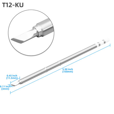 Σειρά T12 Ηλεκτρικές άκρες χάλκινου συγκολλητικού σιδήρου T12-K BC2 ILS KU JL02 για αντικατάσταση κιτ σταθμού συγκόλλησης κεφαλής συγκόλλησης