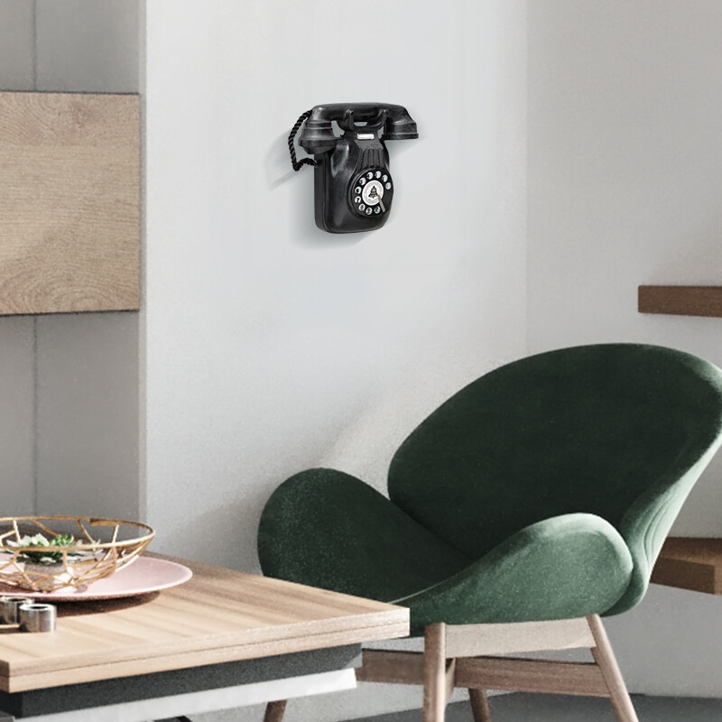 Retro sieninio telefono pakabukas restoranui, kūrybiniam sienų dekoravimui, barui, kavinei