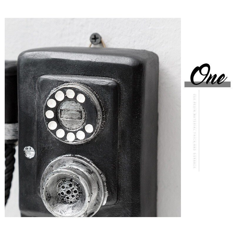 Retro sieninio telefono pakabukas restoranui, kūrybiniam sienų dekoravimui, barui, kavinei