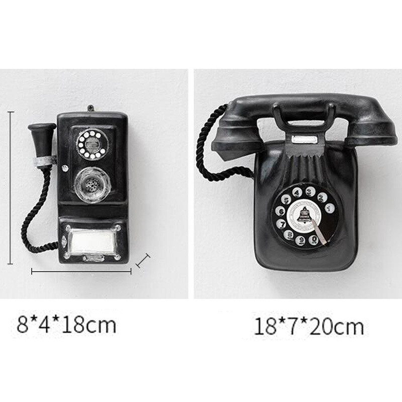 Retro sieninio telefono pakabukas restoranui, kūrybiniam sienų dekoravimui, barui, kavinei
