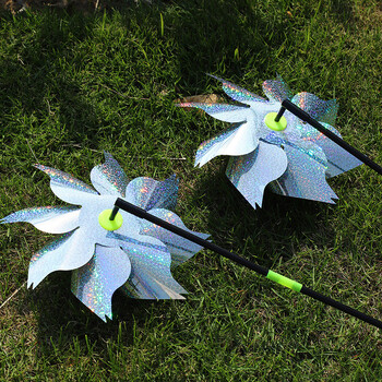 Bird Repeller Pinwheels Reflective Sparkly Scarecrow Pinwheel Windmill Spinner Κήπος γκαζόν Διακόσμηση αυλής Κρατήστε τα πουλιά μακριά Απωθητικό