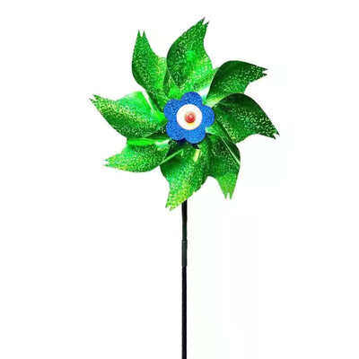 Madárriasztó tűkerekek, fényvisszaverő, szikrázó madárijesztő, szélmalom forgó, kerti füves udvar dekorációja távol tartja a madarakat.