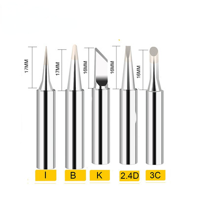 5τμχ I+B+K+3C+2.4D Σετ Μύτη κολλητήρι Εσωτερική θέρμανση Σταθερή θερμοκρασία γυμνός χαλκός 900M-T/936 Μύτη κεφαλής κολλητήρι