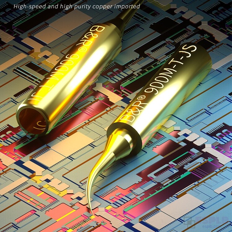 0,1 mm didelės spartos vario lituoklio antgalis Tiksli skraidanti viela aukštai temperatūrai atsparus nemagnetinis lituoklio antgalis