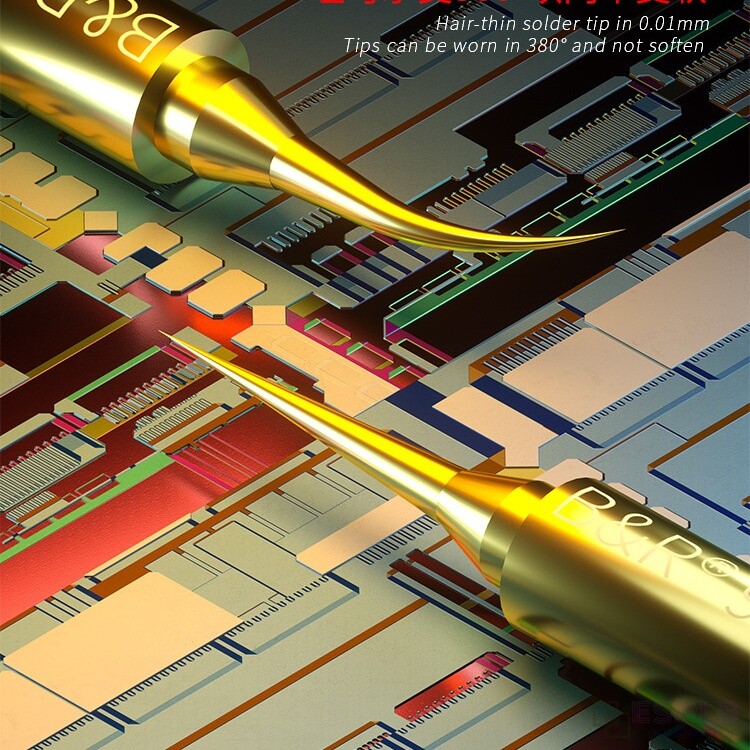 0,1 mm didelės spartos vario lituoklio antgalis Tiksli skraidanti viela aukštai temperatūrai atsparus nemagnetinis lituoklio antgalis