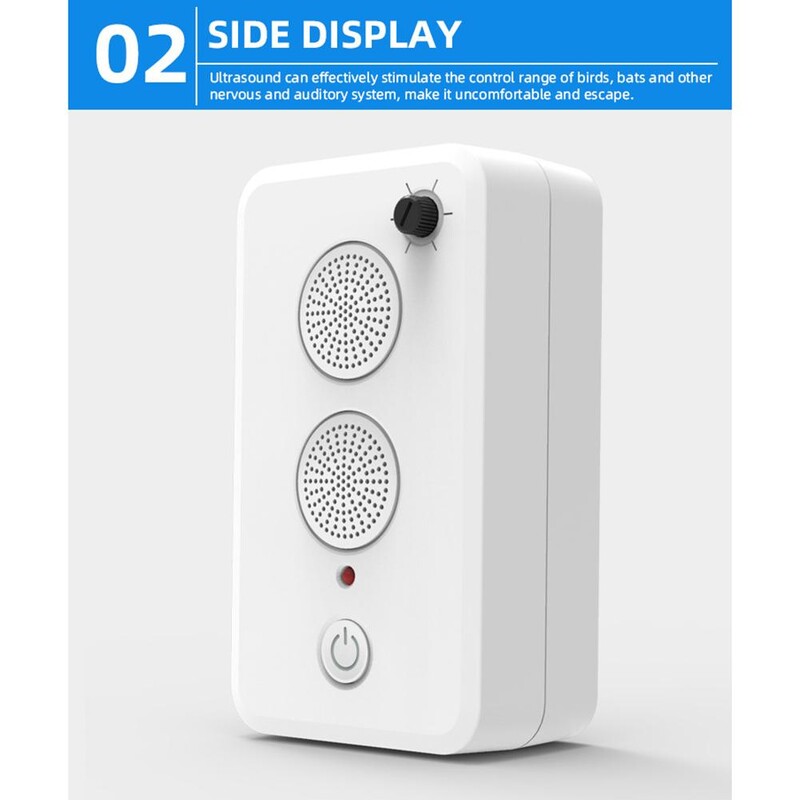 Ultrahangos riasztóeszköz USB újratölthető, nagy kapacitású akkumulátoros kültéri állítható madárriasztó