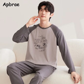 Nove jesenske pamučne pidžame za muškarce, modne pidžame s O-izrezom i dugim rukavima, pune hlače, kućna odjeća za spavanje velikih veličina L-3XL