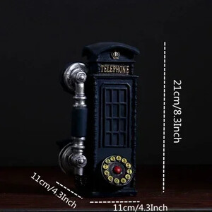 VILEAD 21 cm dervos telefono būdelės figūrėlės Kūrybiškos europietiškos skambučių dėžutės Piggy Bank apdaila Hogaro rankų darbo amatai Senovinės dovanos