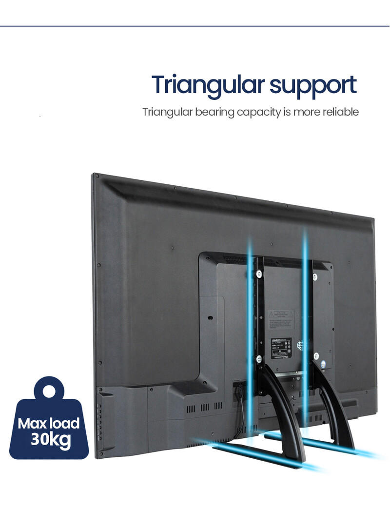 Postolje za TV podesivo po visini Podnožje za TV Stol za 14 do 43 inča plazma LCD LED zaslon TV postolje Metalne VESA noge za monitor
