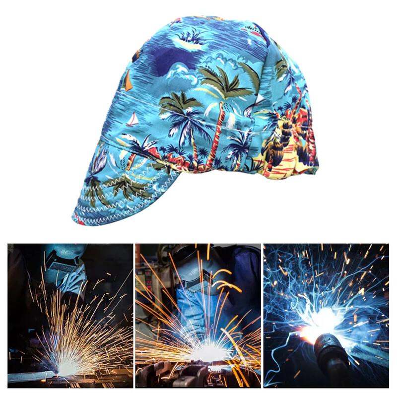 Keevitaja töökork Põlemisvastane leegikindel keevitusmüts Keevituskaitsemütsid Pea kaitsekate Keevitaja kaitsemüts