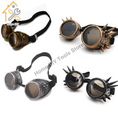 Steampunk motoros szemüvegek gótikus stílusú vezetőszemüvegek védőszemüvegek Cosplayhez Halloween hegesztő punk szemüvegek