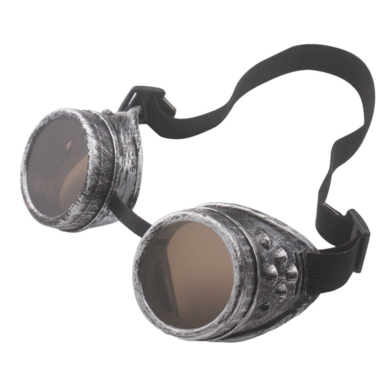 „Steampunk“ motociklų akiniai gotikinio stiliaus vairuotojo akiniai Apsauginiai akiniai, skirti „Cosplay“ Helovino suvirinimui „Punk“ akiniai