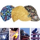 Дишащи памучни заваръчни защитни шапки против изгаряне, устойчиви на пламък, абсорбиращи потта, капак за глава на заварчика, пълна защита, качулки