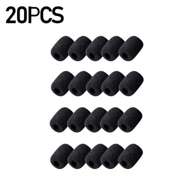 10/50PCS Mini mikrofon za vjetrobransko staklo, zamjena spužvaste navlake za slušalice, mikrofon, pjenasta navlaka, zaštitna kapa za mikrofon za sastanke, ovratnik na glavi