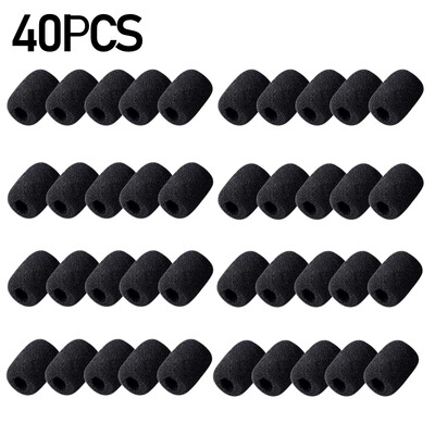 10/50PCS Mini mikrofon za vjetrobransko staklo, zamjena spužvaste navlake za slušalice, mikrofon, pjenasta navlaka, zaštitna kapa za mikrofon za sastanke, ovratnik na glavi