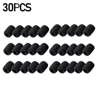 10/50PCS Mini mikrofon za vjetrobransko staklo, zamjena spužvaste navlake za slušalice, mikrofon, pjenasta navlaka, zaštitna kapa za mikrofon za sastanke, ovratnik na glavi