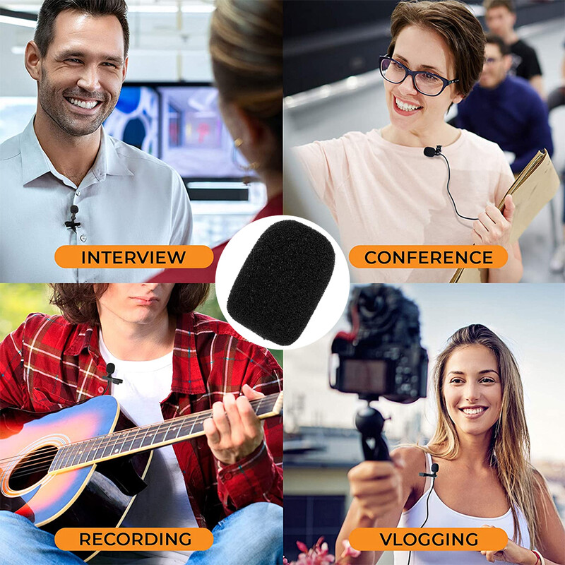 10/50PCS Mini mikrofon za vjetrobransko staklo, zamjena spužvaste navlake za slušalice, mikrofon, pjenasta navlaka, zaštitna kapa za mikrofon za sastanke, ovratnik na glavi