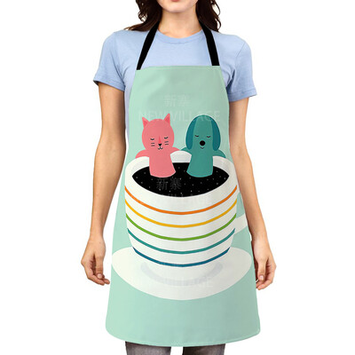 Rajzfilm péksütemény fagylalt kötény Háztartási takarítás Női konyhai kötény mester kötény Kötény Ágynemű kötény férfi kötény ruha